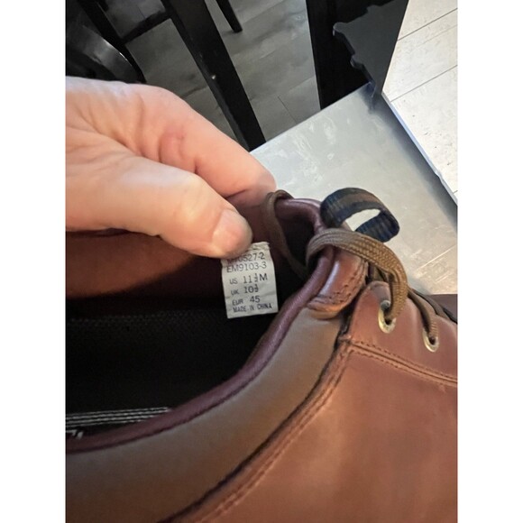 ETONIC MENS STABILITE GOLF SHOES CLEATS LEATHER SIZE 11.5M CHESSTNUT COLOR LACES - Picture 8 of 12